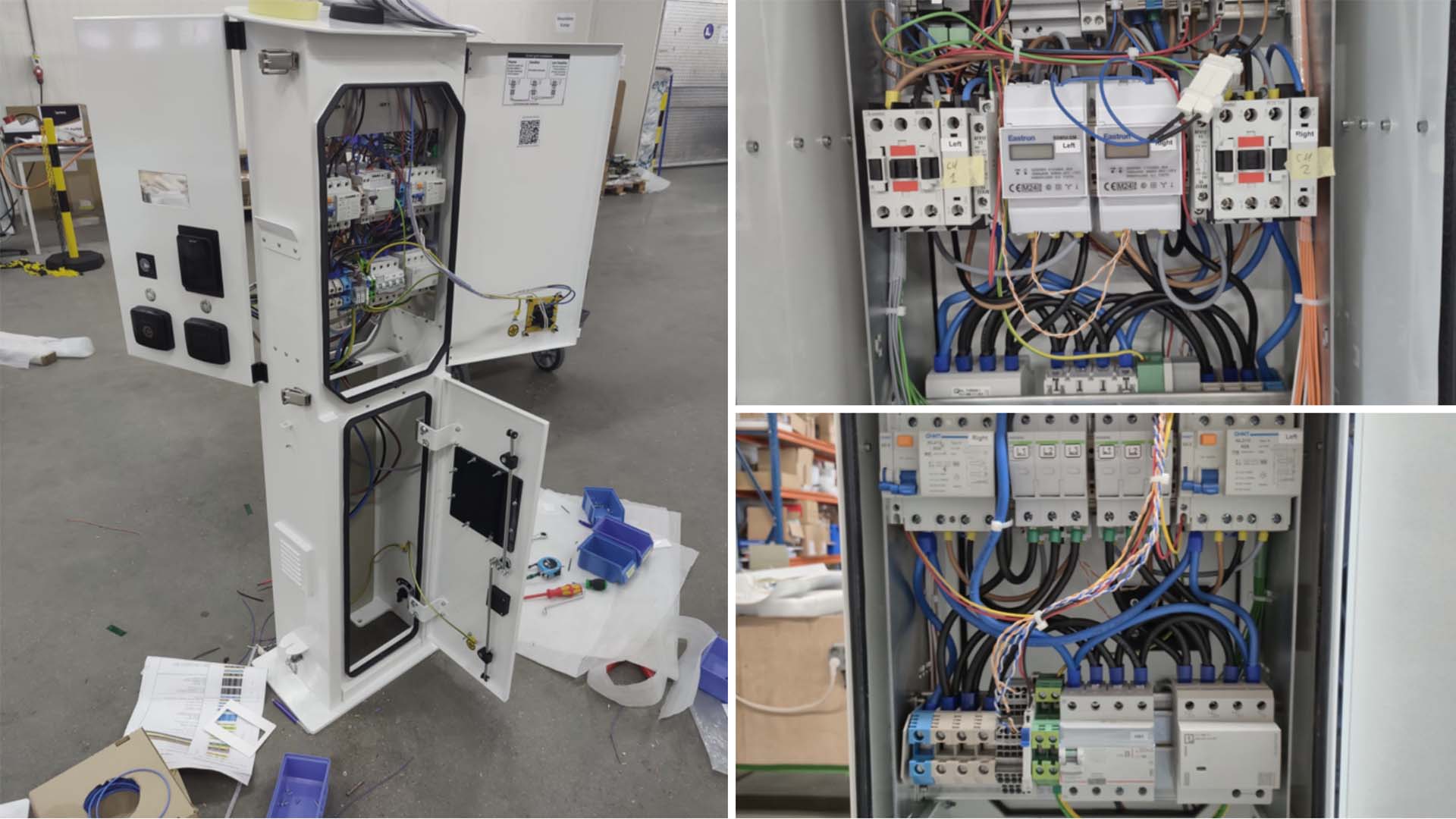 In-house assemblage van het Ecotap DuoWide Nuvia laadstation