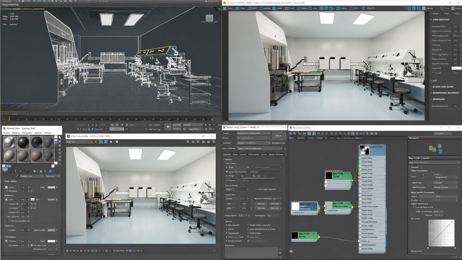 Fotorealistische 3D-visualisatie van een moderne media dispenser ontwikkeld door LAB Associates voor Ilitas.