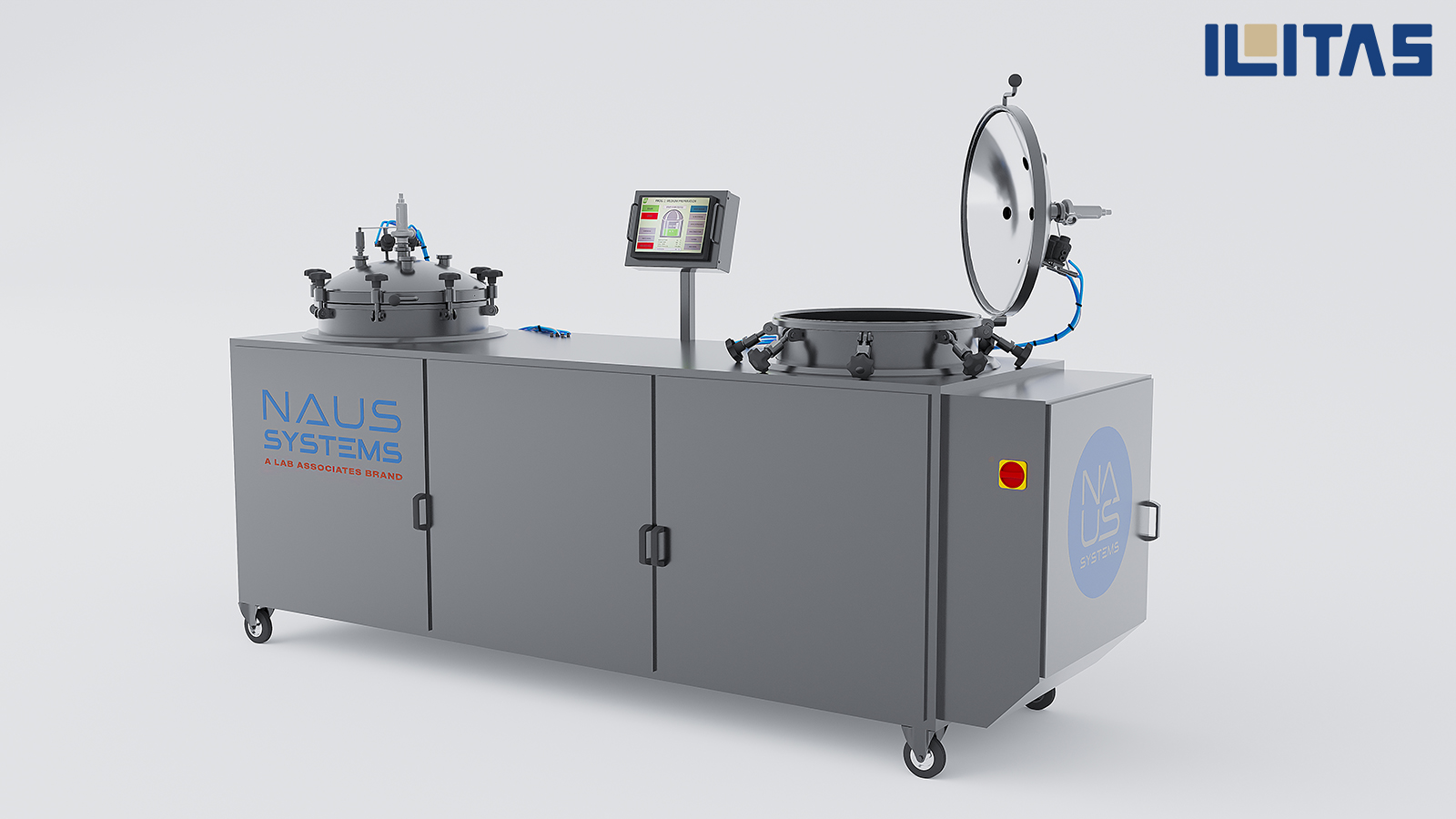 Media preparator met industriële branding en RVS afwerking